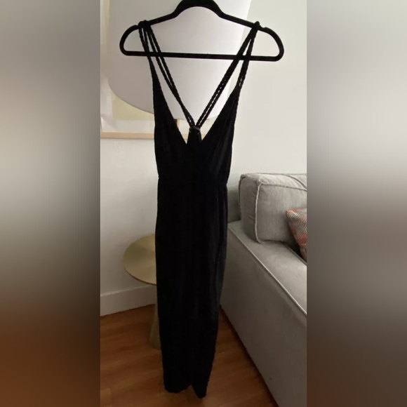 Zara Black Flowy Wide Leg Palazzo Jumper Size L - Picture 9 of 14